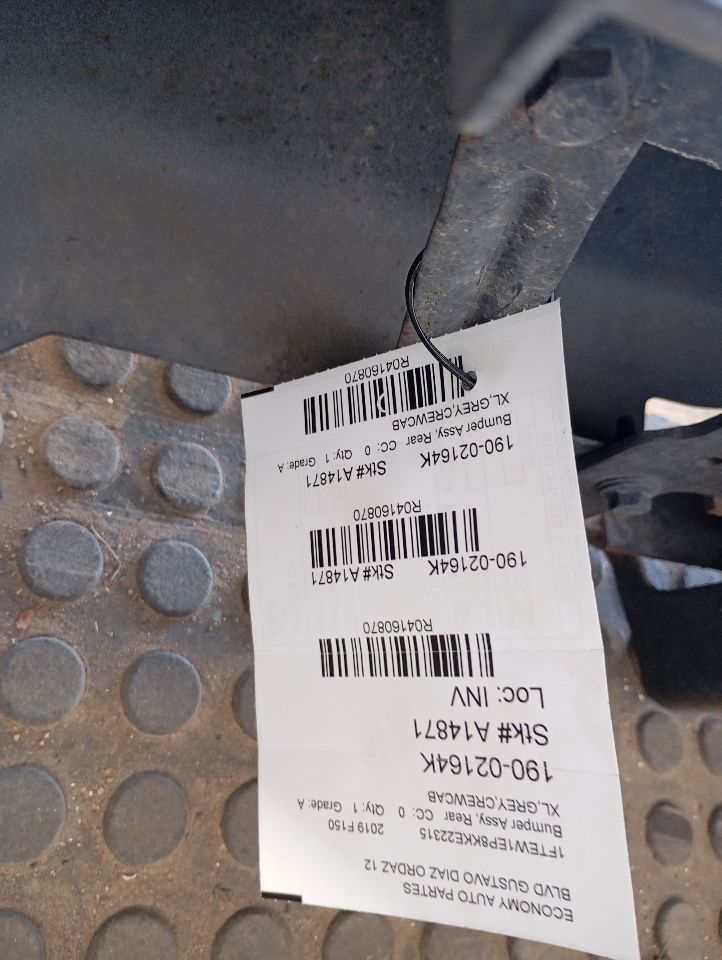 2019 Ford FORD F150 PICKUP Bumper Assy, Rear