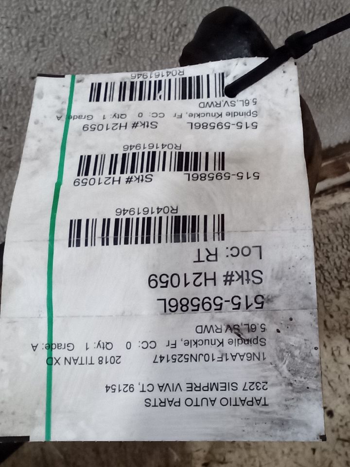 2018 Nissan TITAN XD Spindle Knuckle, Fr