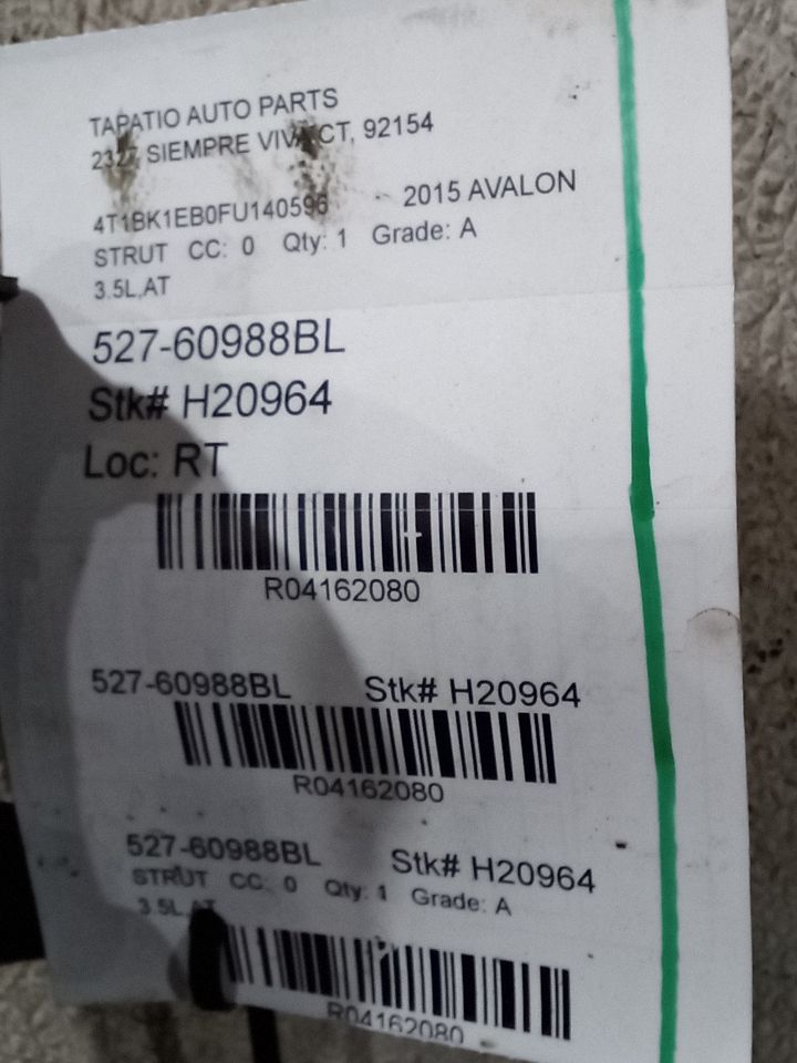 2015 Toyota AVALON Strut