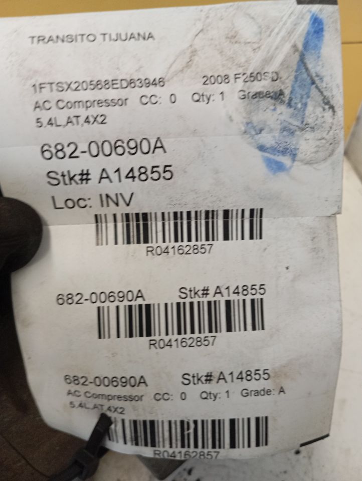2008 FORD F250SD PICKUP Ford AC Compressor