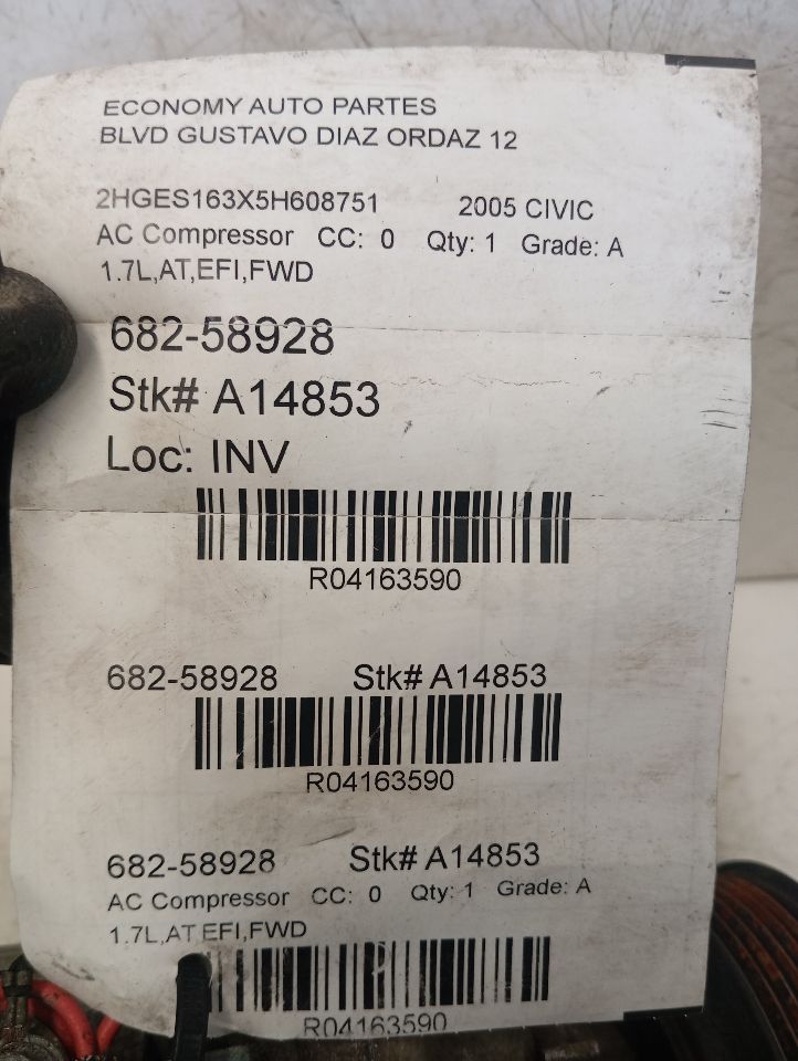 2005 Honda CIVIC AC Compressor