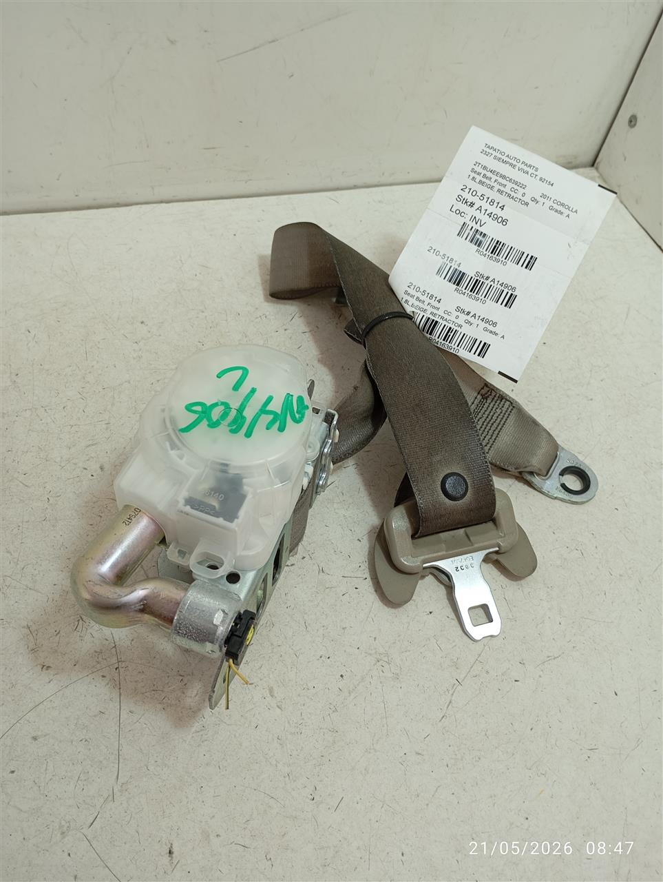 Used 2011 Toyota COROLLA North America built - Stock #A14906