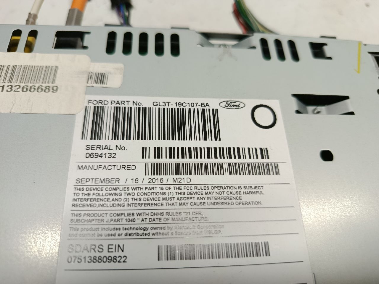Used 2017 Ford FORD F150 PICKUP Radio Audio - Stock #H20922