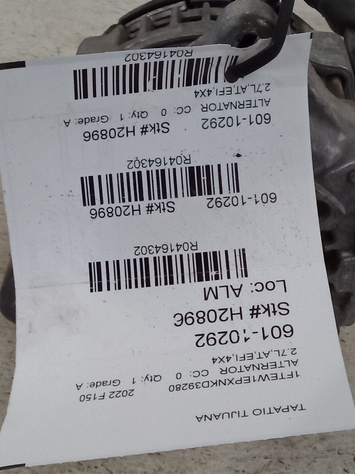 2022 Ford FORD F150 PICKUP Alternator