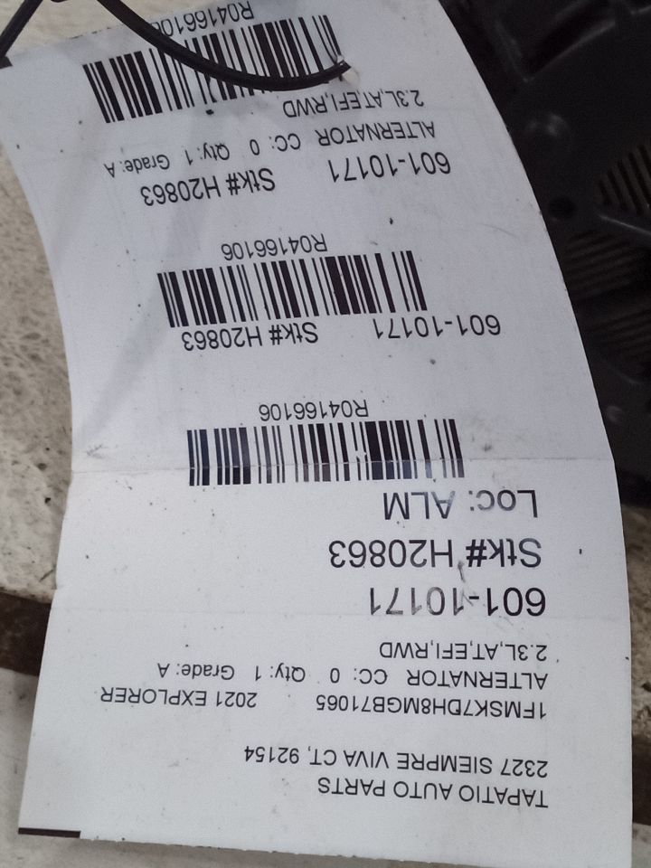 2021 EXPLORER Ford Alternator