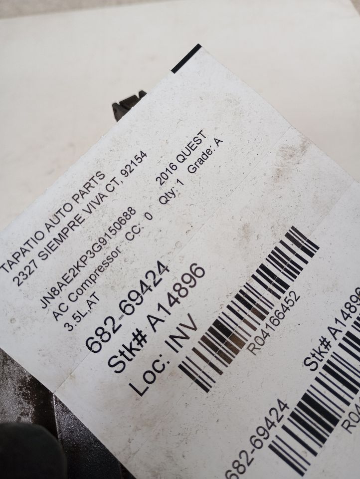 2016 Nissan QUEST AC Compressor