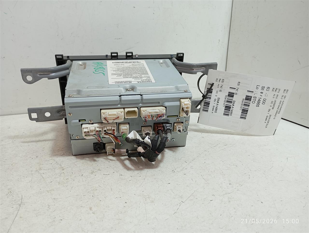 Used 2018 Toyota COROLLA ID 100639 on radio face - Stock #A14865