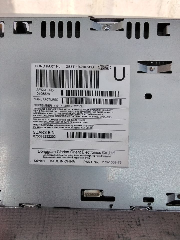 Used 2017 Ford EXPLORER Radio Audio - Stock #N00126