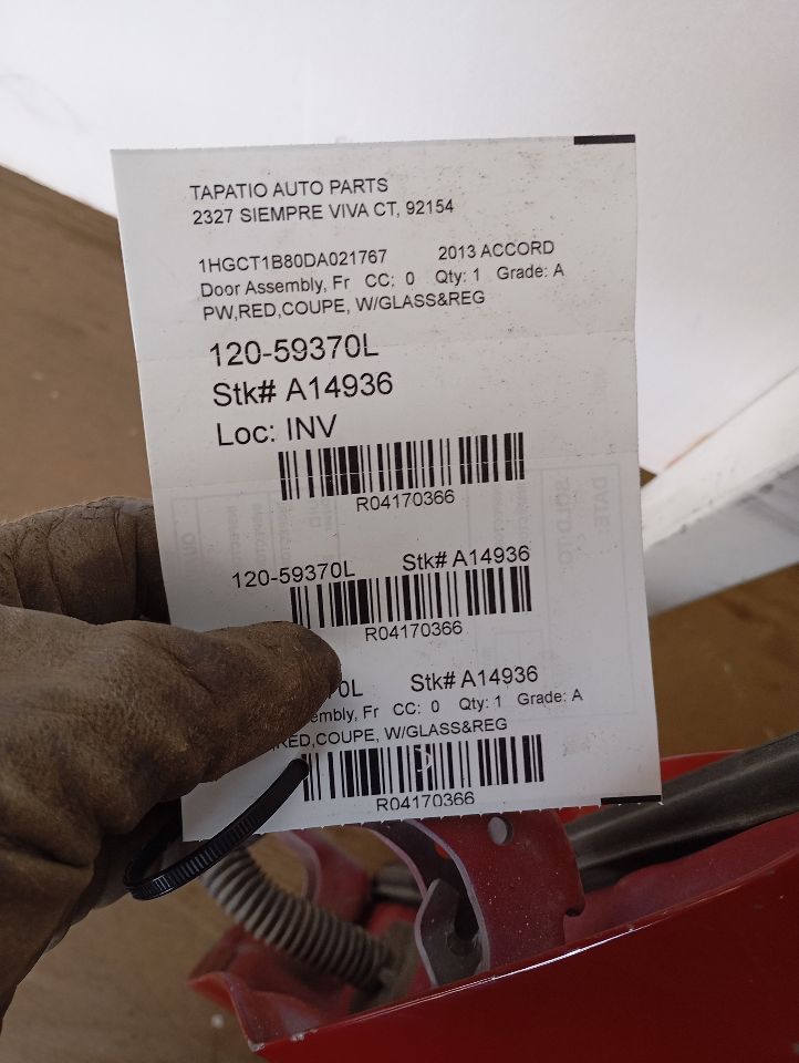 2013 Honda ACCORD Door Assembly, Fr