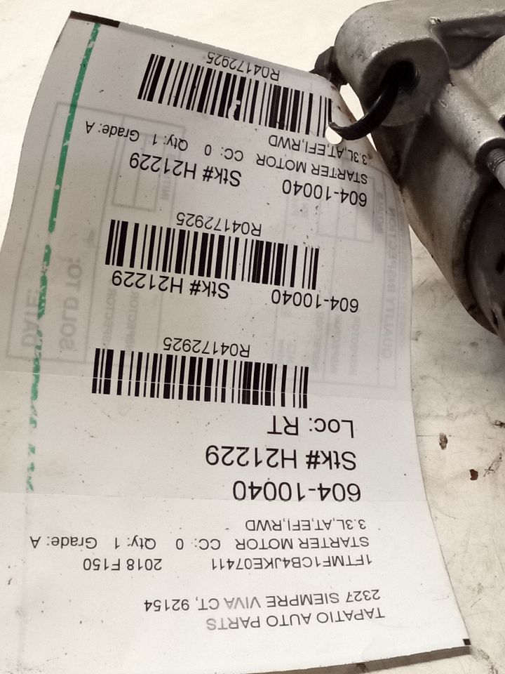 2018 Ford FORD F150 PICKUP Starter Motor