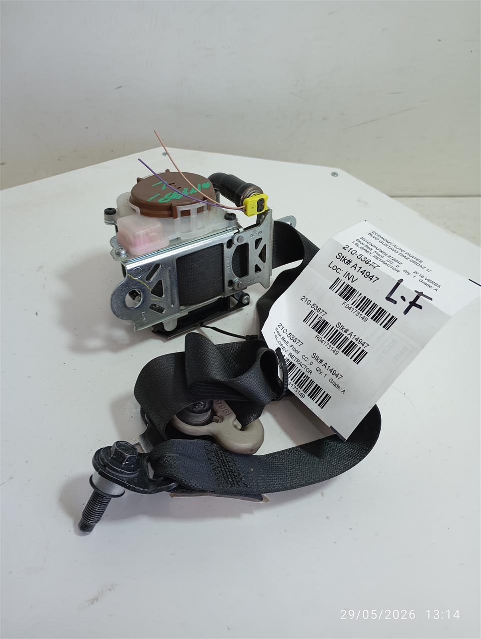 Used 2016 Nissan VERSA retractor - Stock #A14947