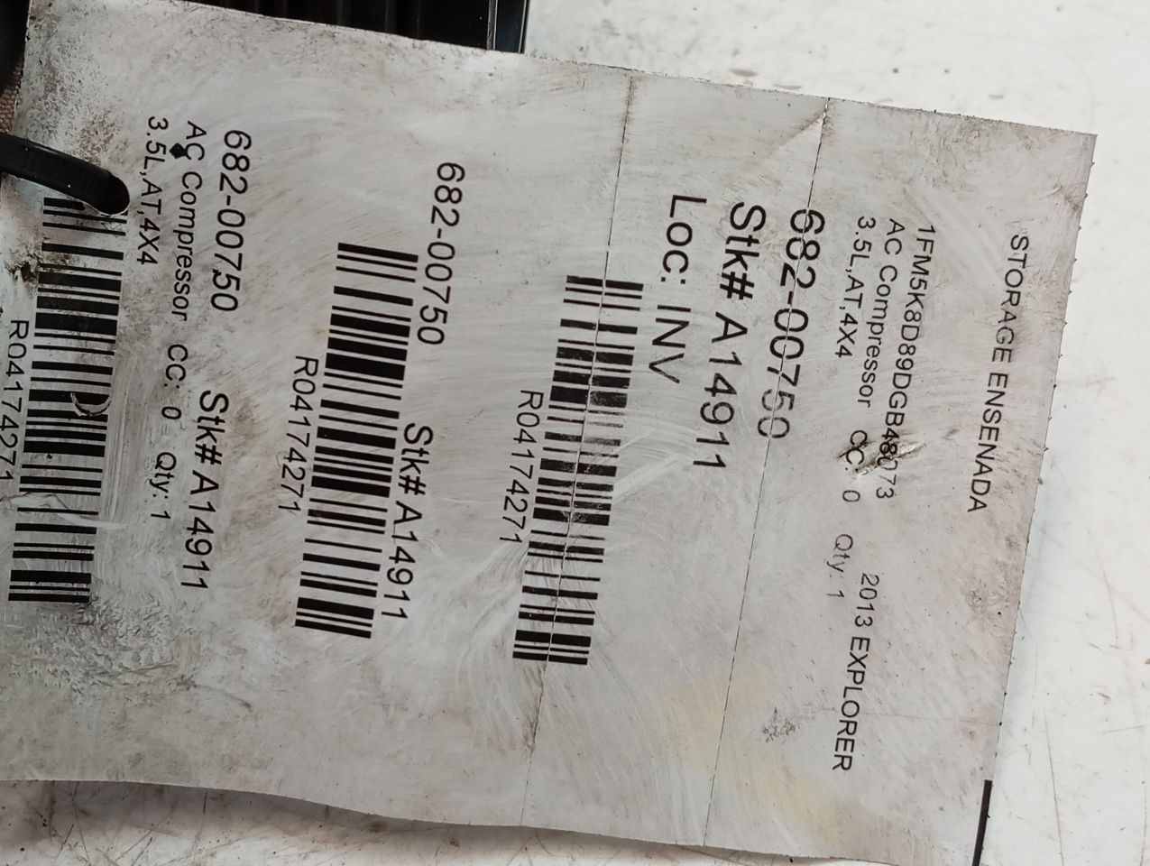 2013 EXPLORER Ford AC Compressor