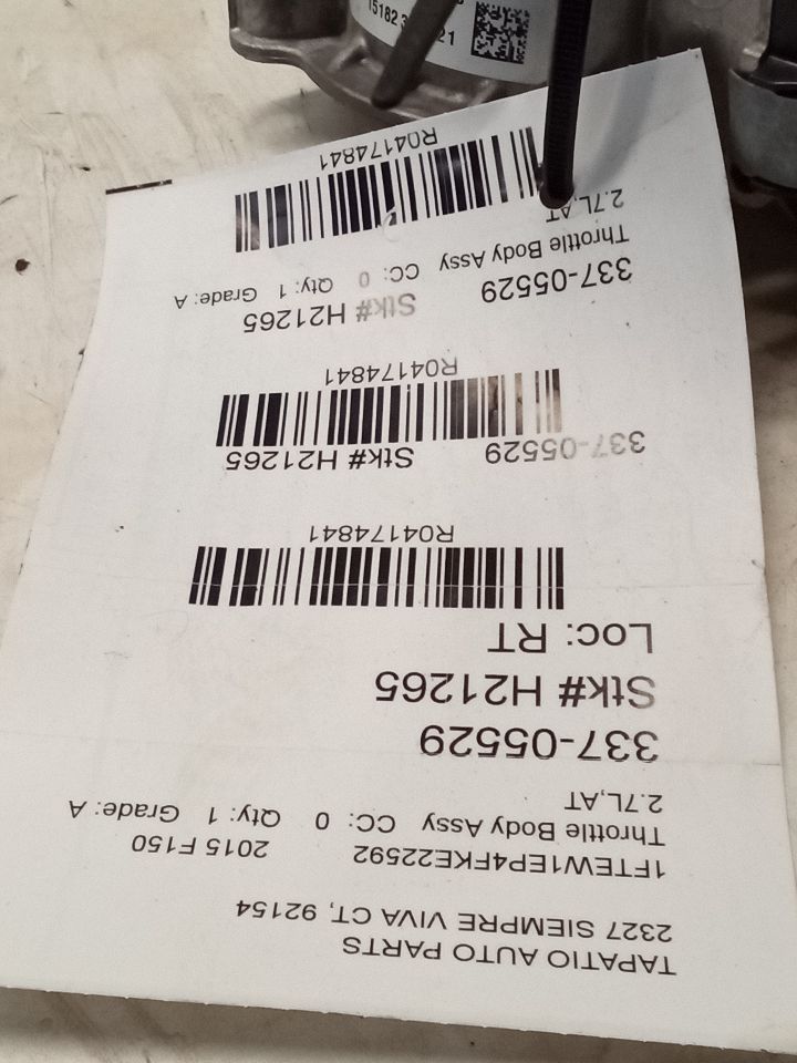 Used 2015 Ford FORD F150 PICKUP Throttle Body Assy - Stock #H21265