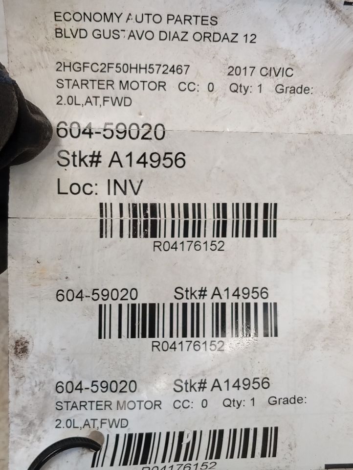 Used 2017 Honda CIVIC AT - Stock #A14956
