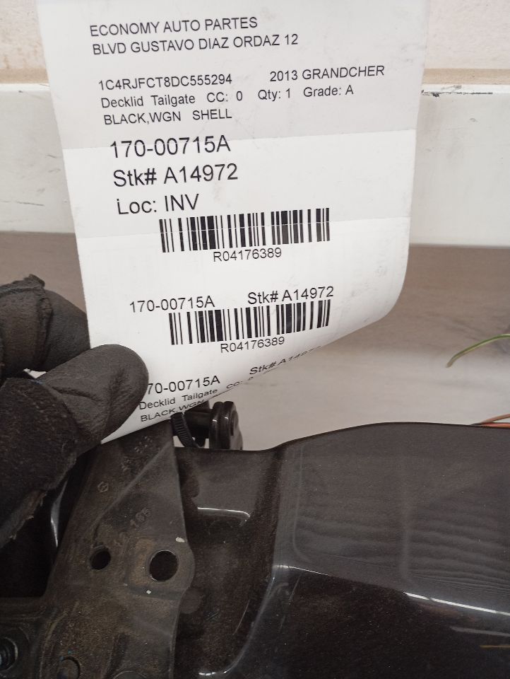 2013 Jeep GRAND CHEROKEE Decklid  Tailgate