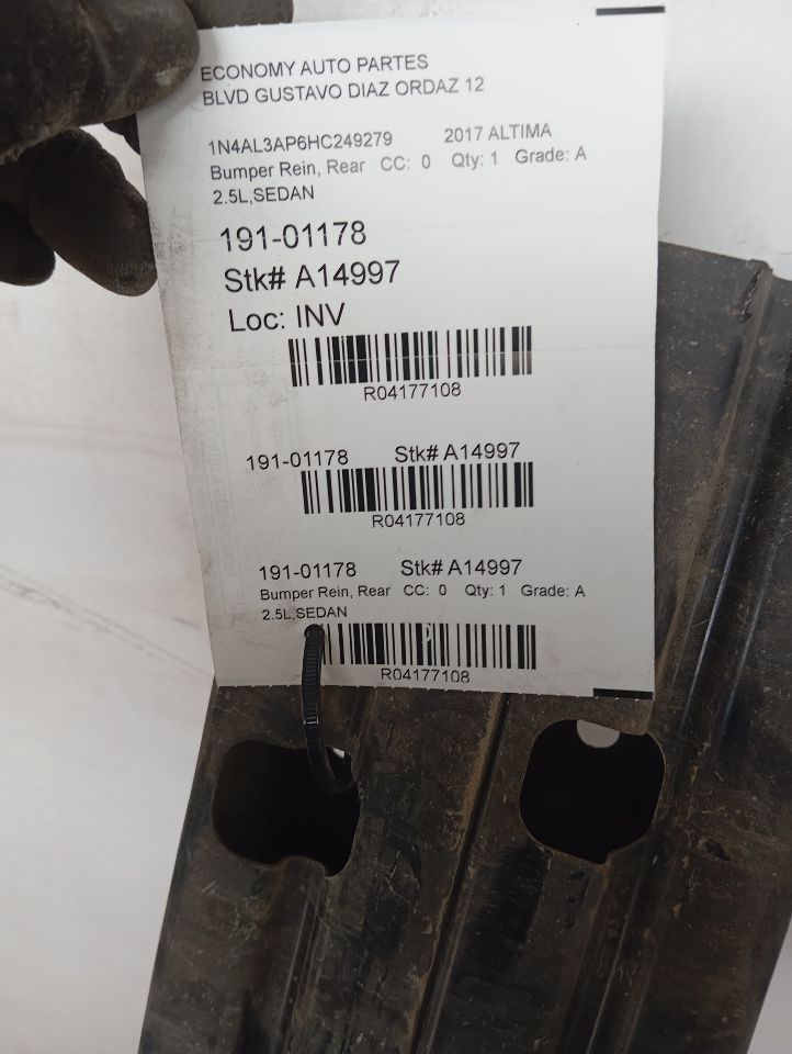 2017 Nissan ALTIMA Bumper Rein, Rear