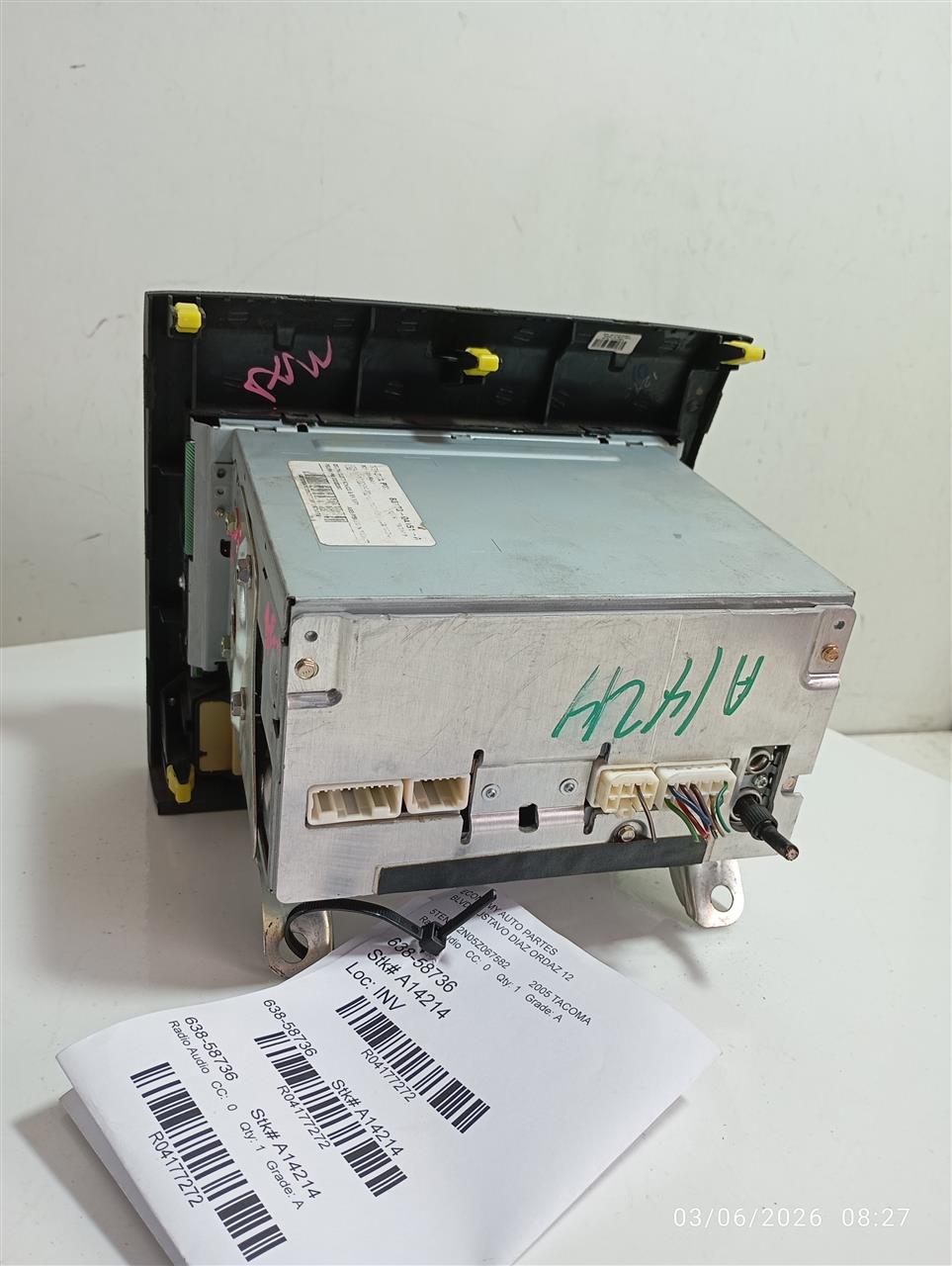 Used 2005 Toyota TACOMA ID A51808 on radio face (4 speaker) - Stock #A14214