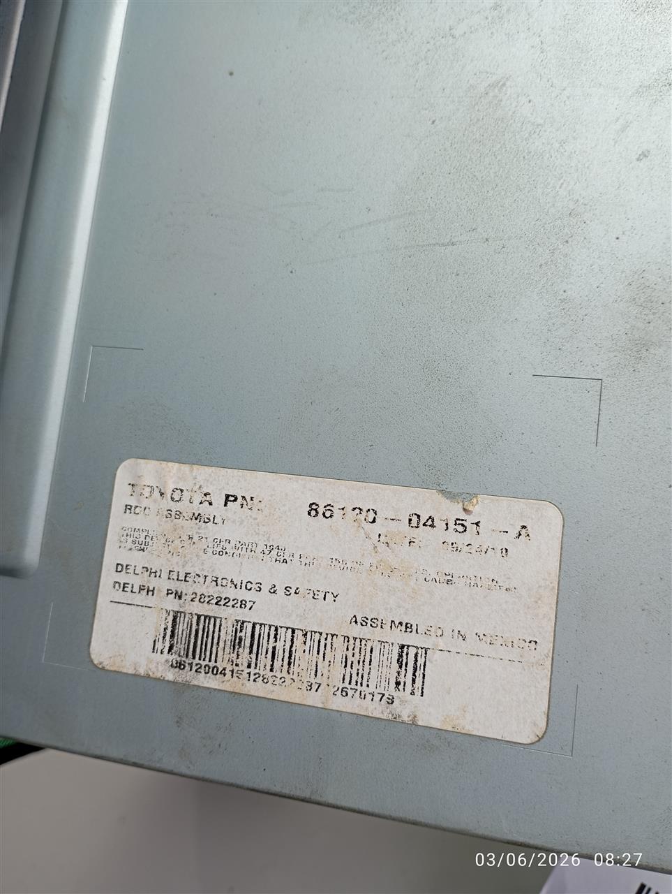 Used 2005 Toyota TACOMA ID A51808 on radio face (4 speaker) - Stock #A14214