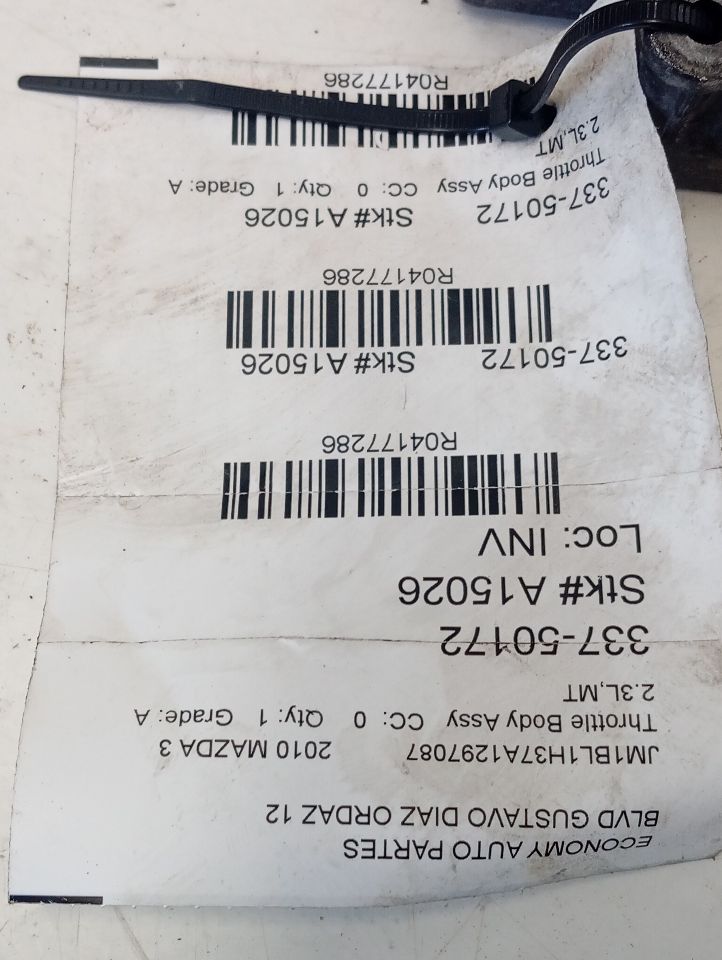 Used 2010 Mazda MAZDA 3 Throttle Body Assy - Stock #A15026