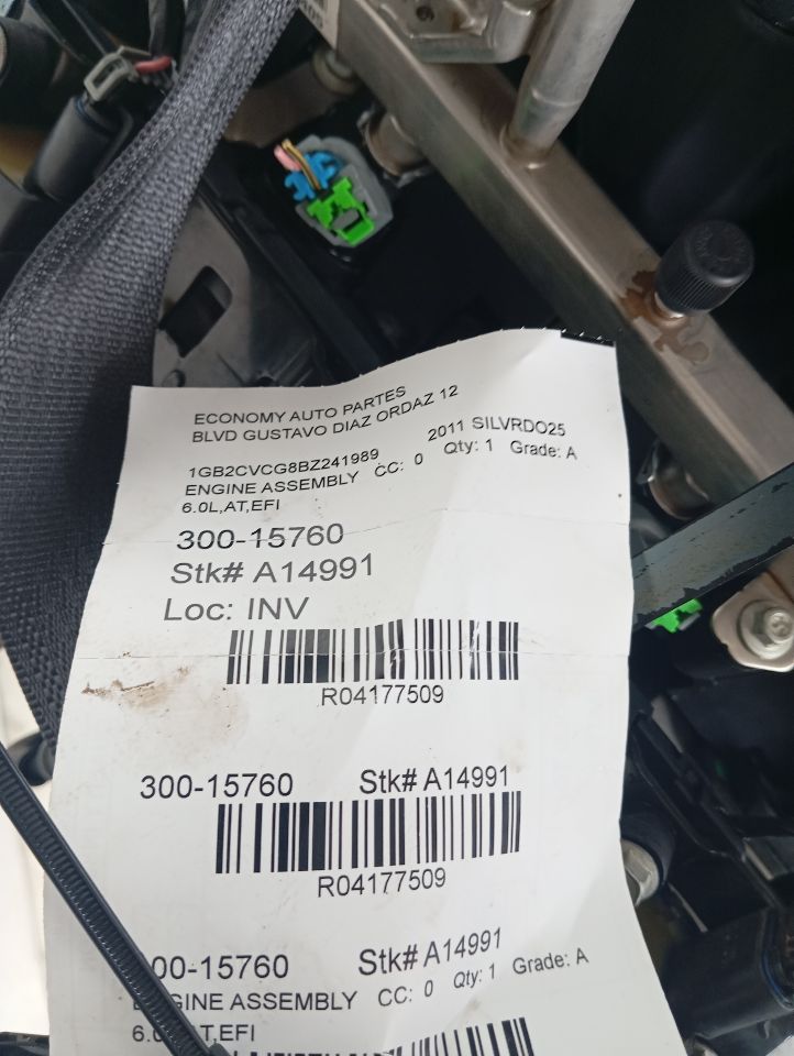 2011 General Motors SILVERADO 2500 PICKUP Engine Assembly