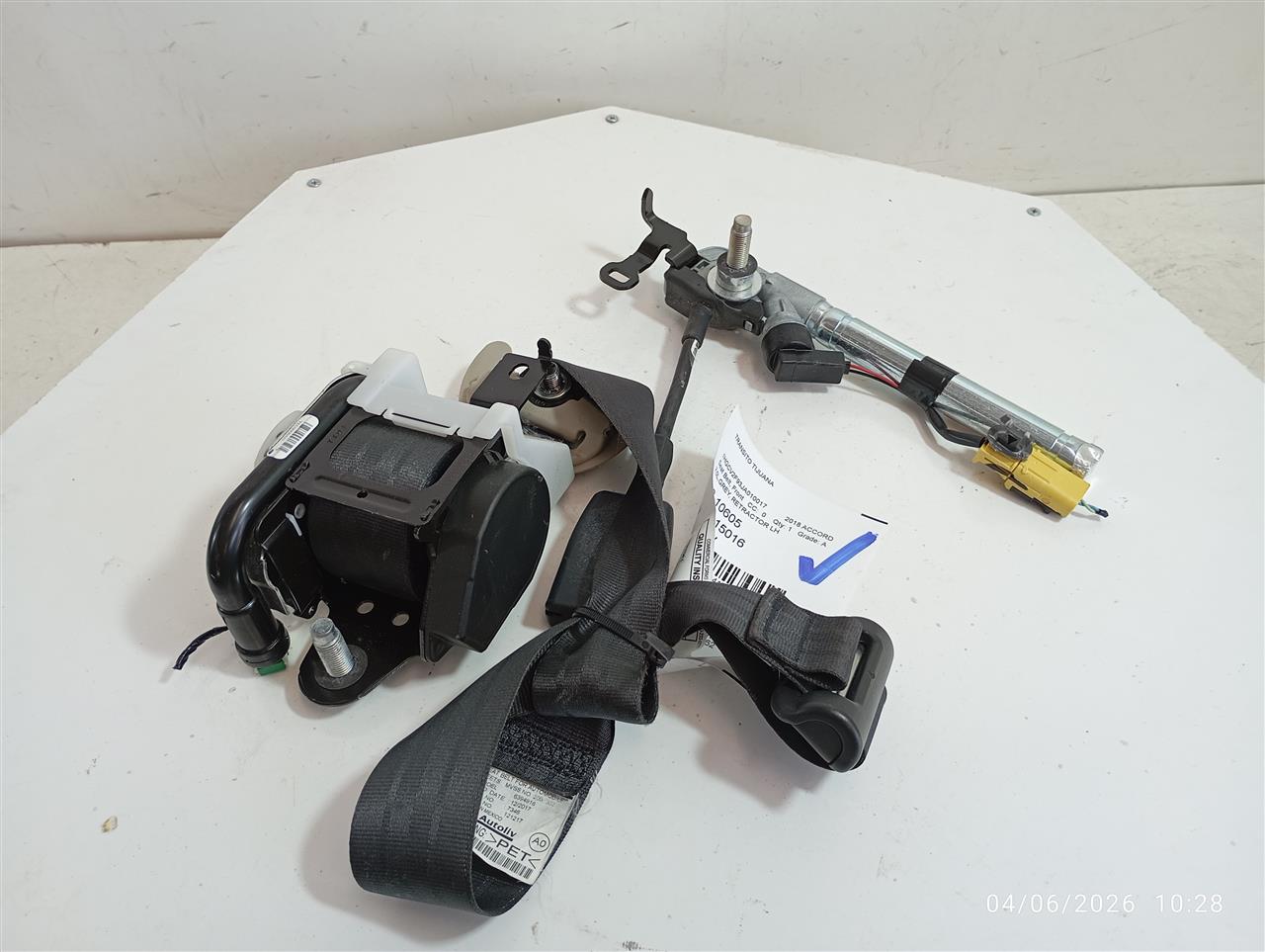 Used 2018 Honda ACCORD retractor - Stock #A15016