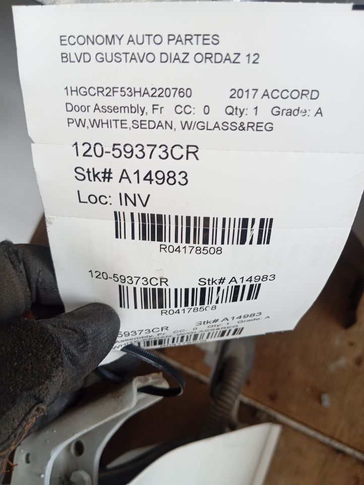 2017 Honda ACCORD Door Assembly, Fr
