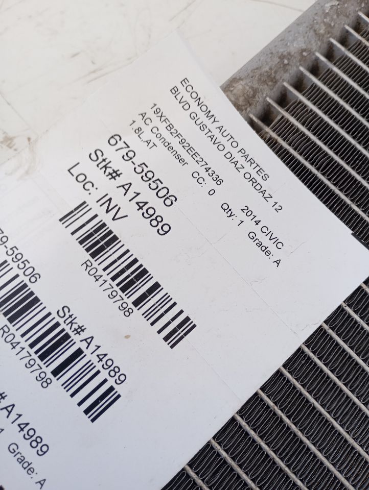 2014 Honda CIVIC AC Condenser