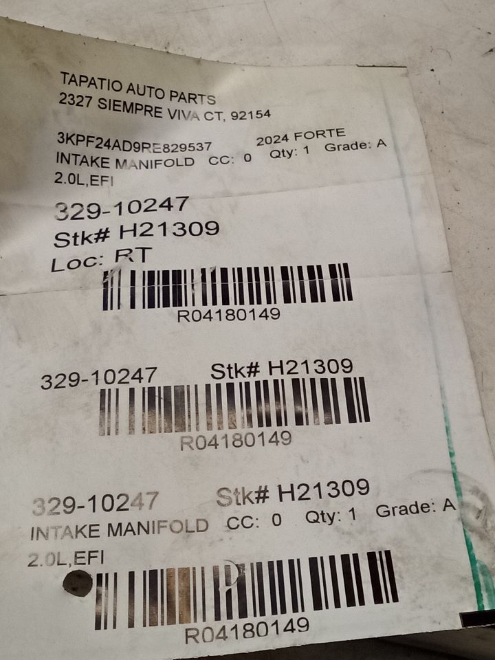 2024 FORTE Kia Intake Manifold