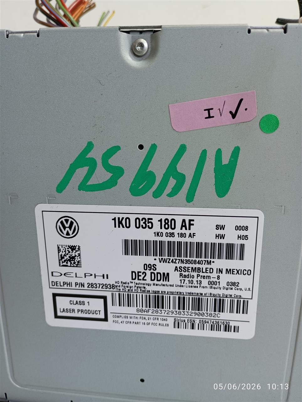 Used 2014 Volkswagen JETTA ID 1K0035180AF - Stock #A14954