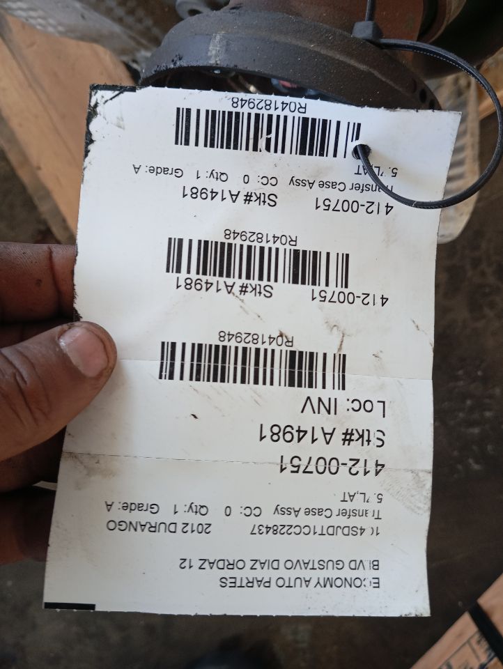 2012 DURANGO Chrysler Transfer Case Assy