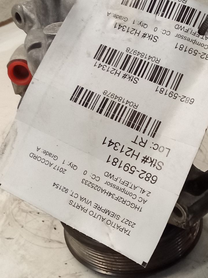 Used 2017 Honda ACCORD 2.4L - Stock #H21341