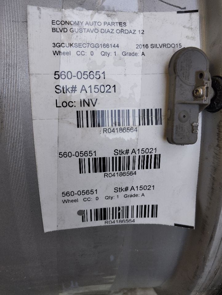 2016 General Motors SILVERADO 1500 PICKUP Wheel
