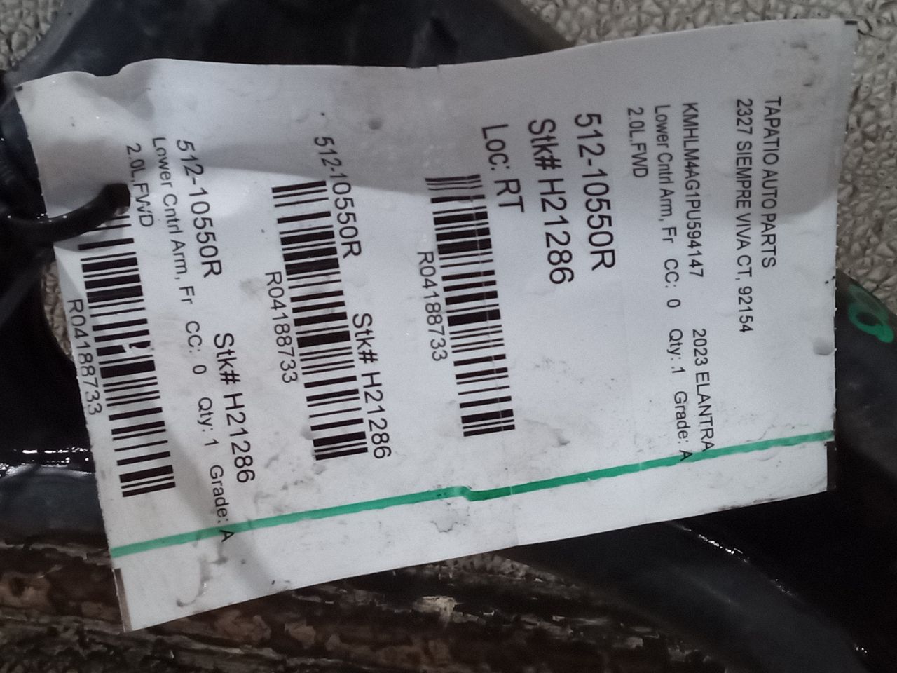 2023 Hyundai ELANTRA Lower Cntrl Arm, Fr