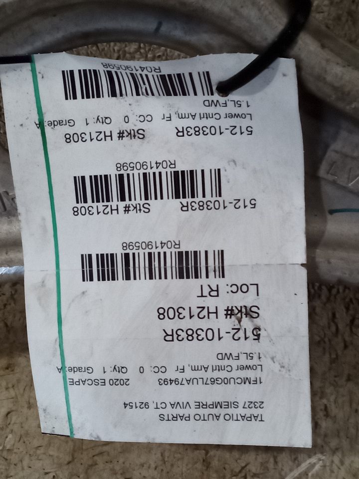 2020 Ford ESCAPE Lower Cntrl Arm, Fr