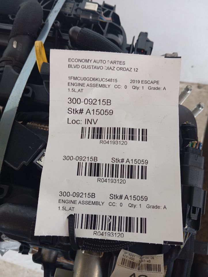 2019 ESCAPE Ford Engine Assembly