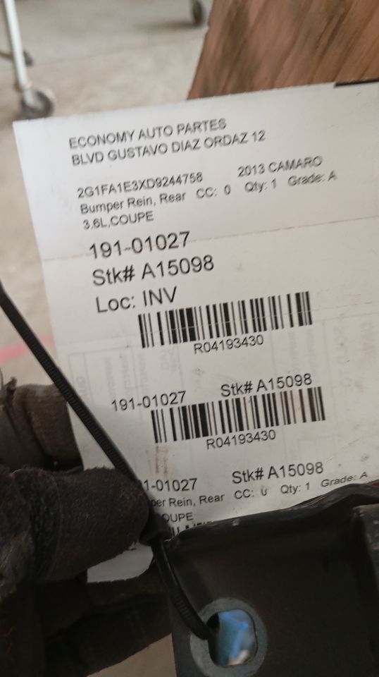 2013 General Motors CAMARO Bumper Rein, Rear
