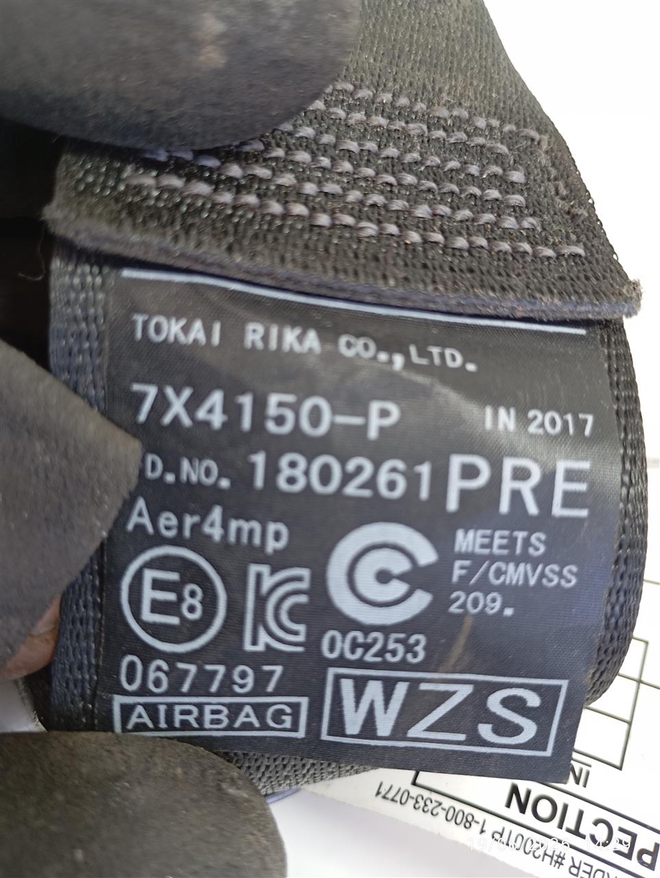 Used 2018 Toyota CAMRY retractor - Stock #A15009
