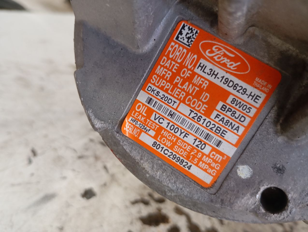 Used 2018 Ford FORD F150 PICKUP AC Compressor - Stock #H21229