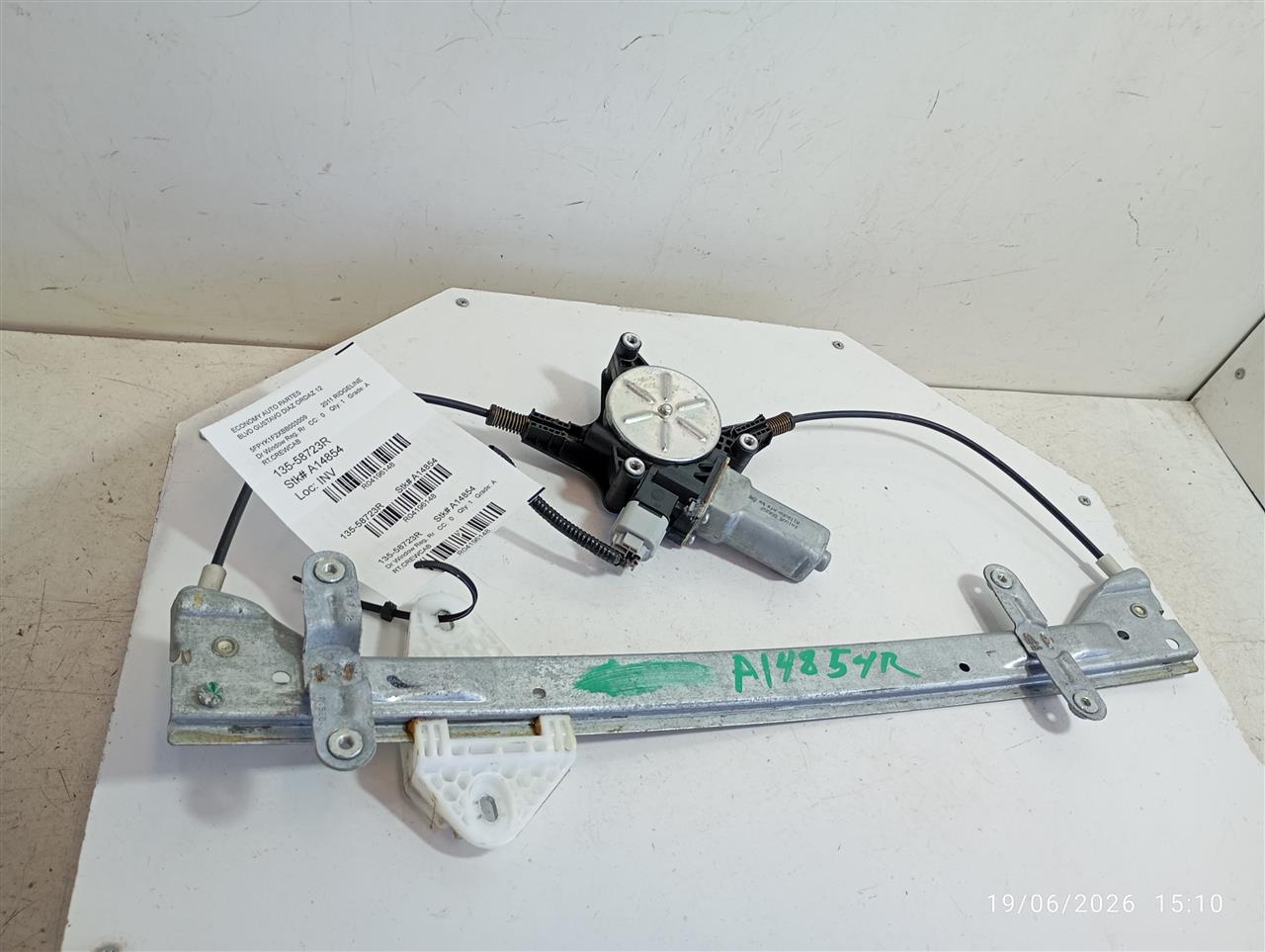 2011 Honda RIDGELINE Dr Window Reg, Rr