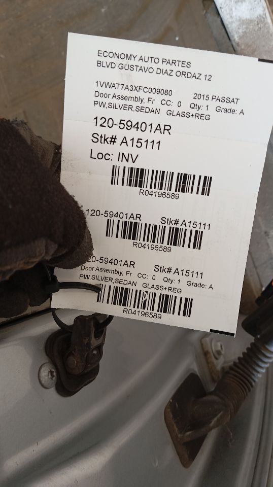 2015 Volkswagen PASSAT Door Assembly, Fr