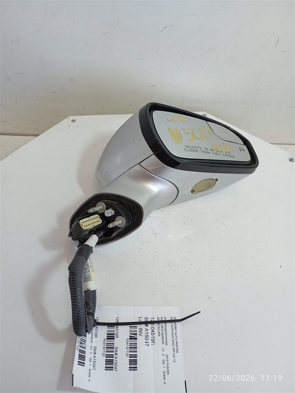 Used 2015 Ford FUSION Side View Mirror - Stock #A15047