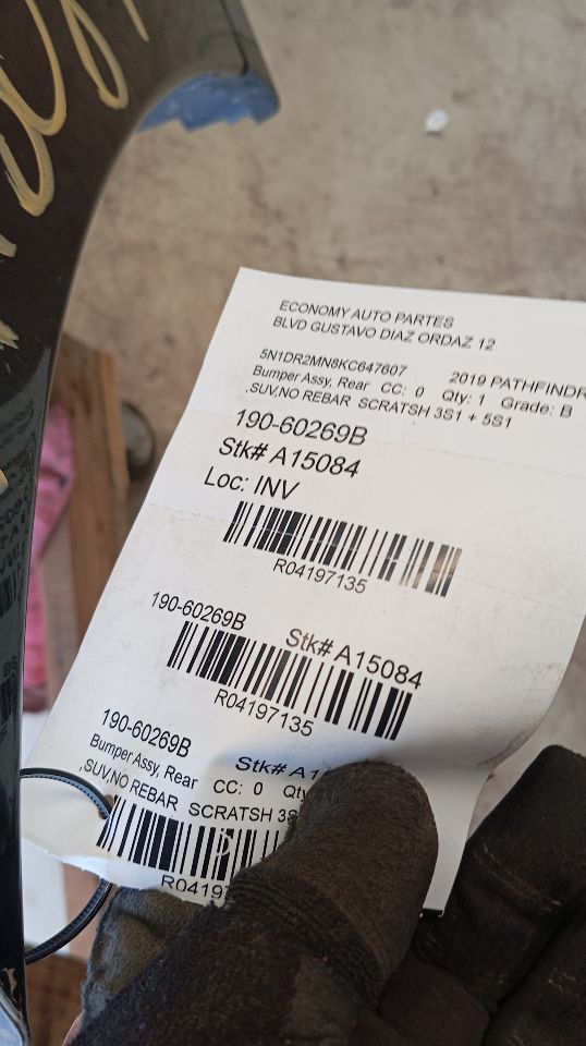 2019 Nissan PATHFINDER Bumper Assy, Rear