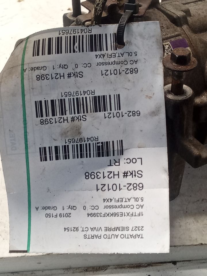 Used 2019 Ford FORD F150 PICKUP AC Compressor - Stock #H21398