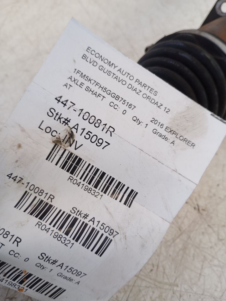2016 Ford EXPLORER Axle Shaft