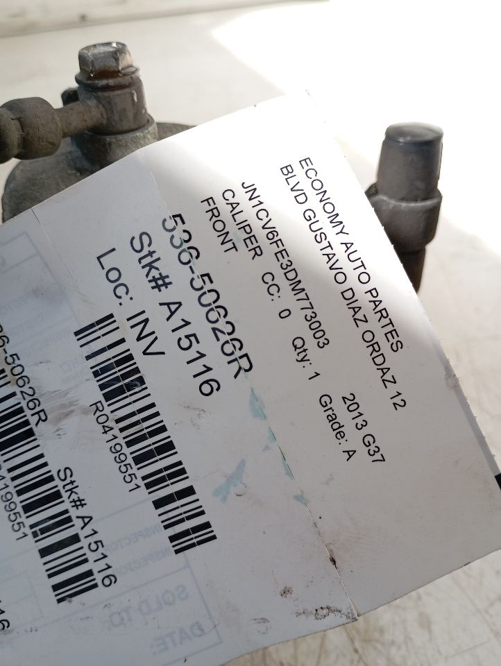2013 Infiniti INFINITI G37 Caliper