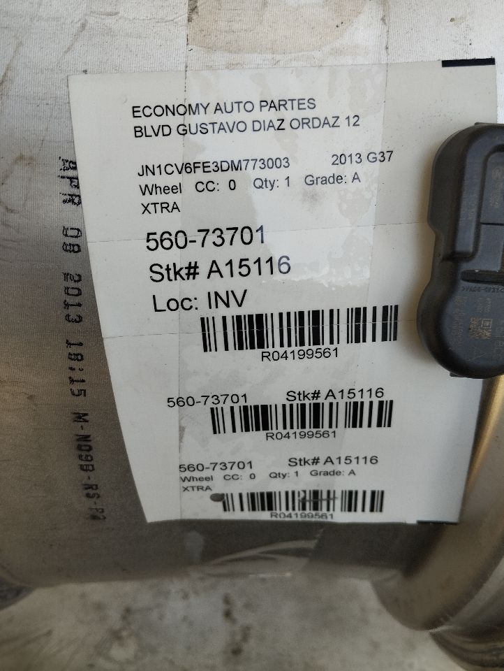 2013 Infiniti INFINITI G37 Wheel