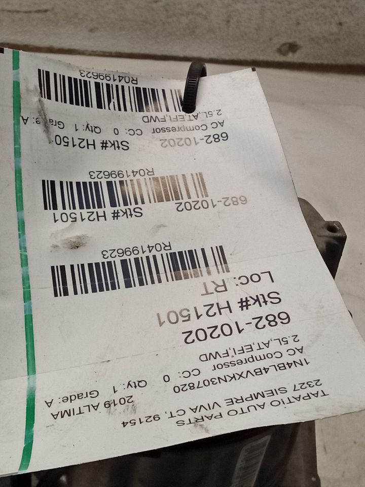 2019 ALTIMA Nissan AC Compressor
