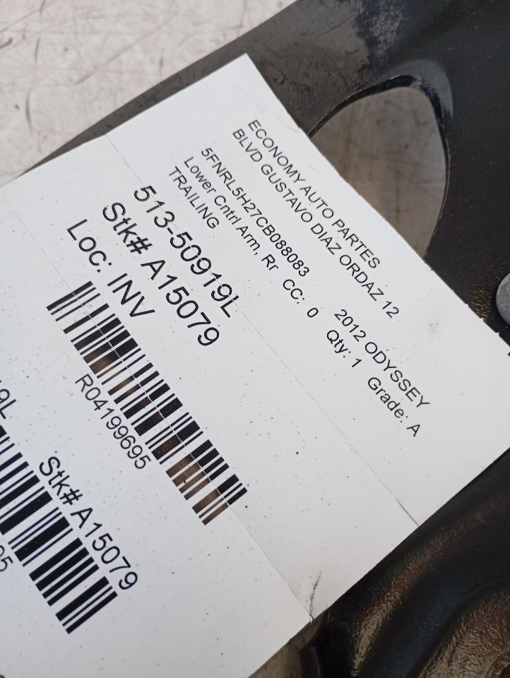 2012 Honda ODYSSEY Lower Cntrl Arm, Rr
