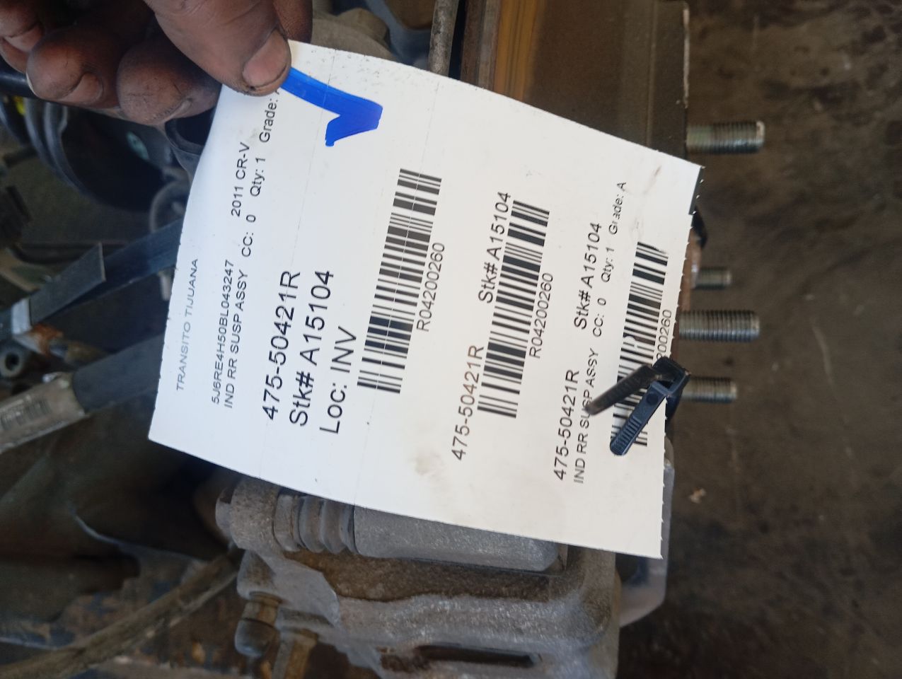 2011 Honda CR-V Ind Rr Susp Assy