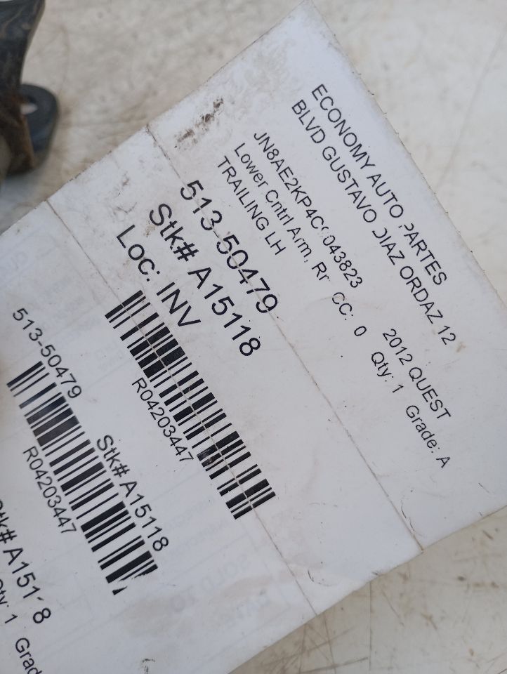 2012 Nissan QUEST Lower Cntrl Arm, Rr